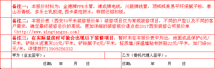 2017������70ƽ��װ�ޱ��۱�֮����˵��