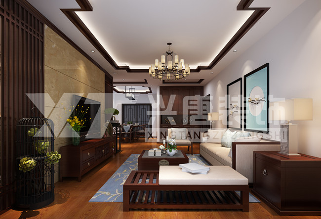 ��غ�ʯ����130ƽ������������ʽװ��Ч��ͼ