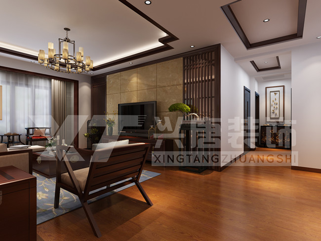 ��غ�ʯ����130ƽ������������ʽװ��Ч��ͼ