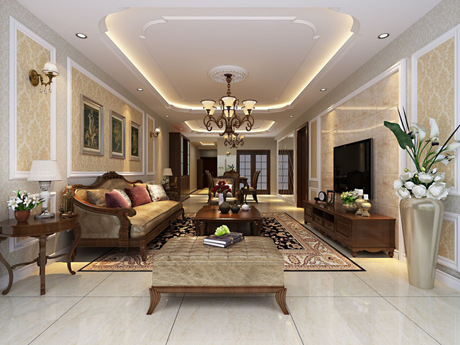 ��ҵ������148ƽ��ŷʽ�ŵ����װ��Ч��ͼ